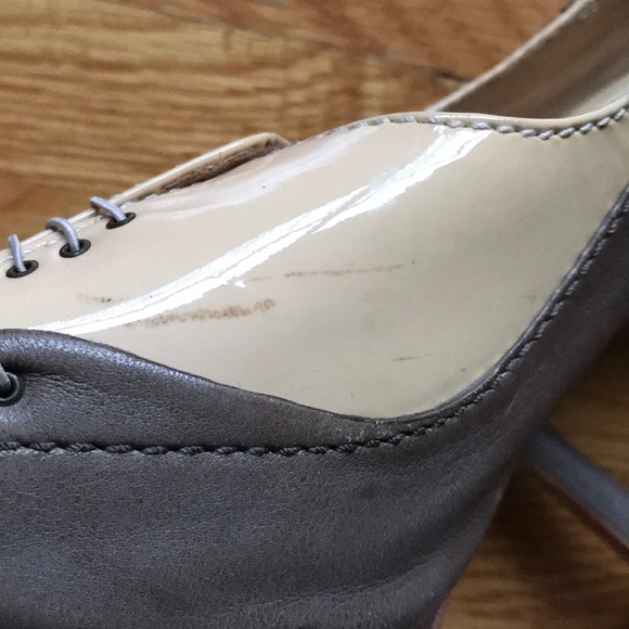 L.A.M.B. Oxford lace up peep toe pumps - Picture 5 of 7